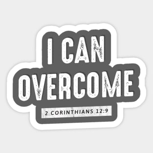 I Can Overcome Bible Verse Sticker